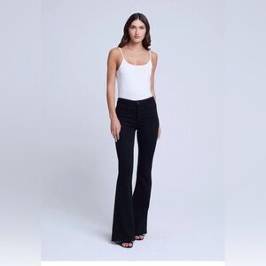 L’Agence Black Noir Bell Flare Bell Bottom High Rise Denim Jeans Size 25